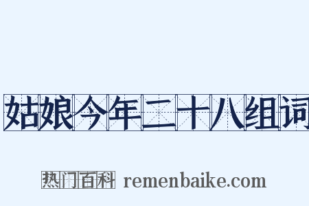 姑娘今年二十八组词是什么意思的图片